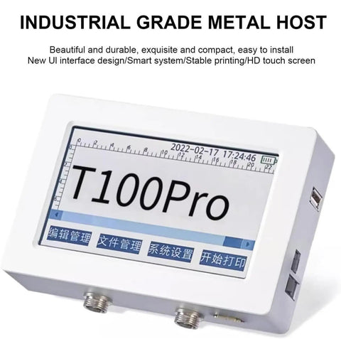 Pro Level Industrial Automatic Coding Machine And Label Printer Prints QR Codes Barcodes And Serial Numbers On The Fly With No Sweat Setup And Heavy Duty Assembly Line Reliability display screen and controls
