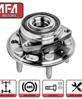 Wheel Bearing Hub Assembly 513288 Front Or Rear With ABS Ring 5 Lug For Chevy Malibu Impala compatible image showing hub details