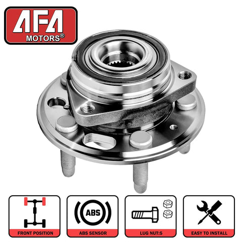 Wheel Bearing Hub Assembly 513288 Front Or Rear With ABS Ring 5 Lug For Chevy Malibu Impala compatible image showing hub details
