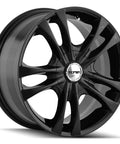 gloss black alloy wheels 16x7 for cars, sleek and durable with 100x100mm hub and 40mm offset, ideal for vehicle style upgrade.
