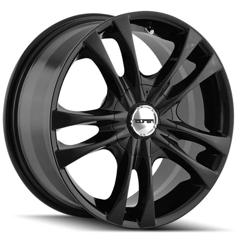 gloss black alloy wheels 16x7 for cars, sleek and durable with 100x100mm hub and 40mm offset, ideal for vehicle style upgrade.