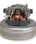 Ametek Lamb vacuum blower motor, 120V, front view with copper windings on a metal base.