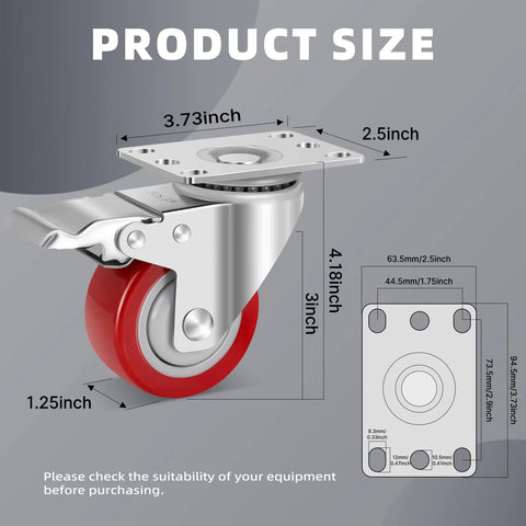 Stainless Steel 3 Inch Caster Wheels With Brakes Heavy Duty 304 Stainless Casters Set Of 4 Anti Corrosion Industrial Castors