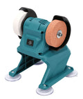 Heavy Duty Mini Bench Grinder With Full Throttle Copper Motor And Two Versatile Corundum Wheels for polishing and sharpening.