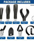 Crush Nasty Drain Backups Fast With This Badass Eight Piece Auger Cutter Head Set Compatible With General Mini Rooter For Quick Pipe Snaking And Reliable Home Plumbing Fixes with eight metal heads.