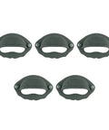 Badass Wrought Iron Cup Bin Pull Featuring Rock Solid Construction With Durable Rust Resistant Matte Black Finish Heavy Duty Kitchen Cabinet Knobs And Drawer Hardware Five Pack - Set of five cup pulls, matte black iron, 3x2in design.