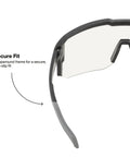 Heavy Duty Safety Glasses With Anti Fog Scratch Resistant Lenses showing wraparound frame for secure, non-slip fit.
