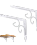 Hella Sturdy Metal Shelf Bracket Featuring Rock Solid Right Angle Build And Super Slick White Finish ideal for supporting shelving.
