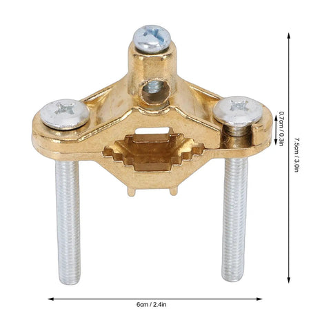 Rock Solid Copper Grounding Clamps Set 3 Pack Half To One Inch Wire Range High Conductivity Copper Alloy Ground Clamps