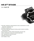 HR Second Stage Cold Water Diver Regulator With Adjustable Breathing Comfort, lightweight technopolymer, black design view