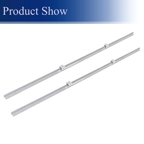 SBR20 linear rail kit for CNC machines with two 2200mm rails and four SBR20UU bearing blocks, highlighting smooth and precise motion.