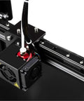 Close-up of MGN12 Miniature Linear Rail Slide Kit with installed adjustable rail and slider block for CNC and 3D printer builds.