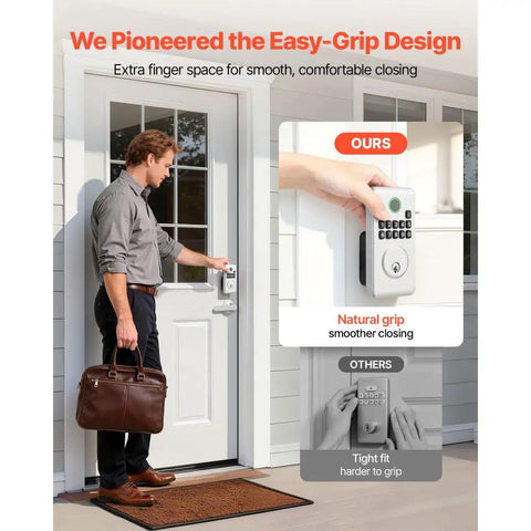 Rock Solid Keyless Entry Door Lock Set Featuring A Super Slick Silver Keypad Deadbolt With Comfortable Lever Handles For Hassle Free Setup And Tight Security, easy-grip design