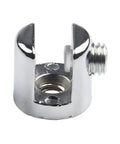 Set Of 50 Heavy Duty Glass Shelf Support Clamps For 6mm And 8mm Glass, chrome zinc alloy bracket close-up