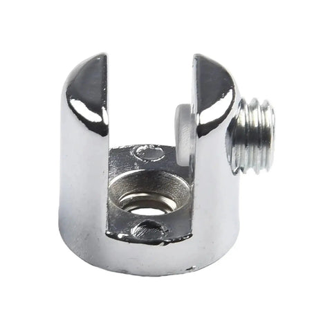 Set Of 50 Heavy Duty Glass Shelf Support Clamps For 6mm And 8mm Glass, chrome zinc alloy bracket close-up
