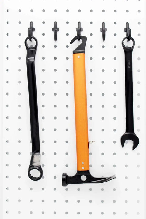 Pegboard Hooks Kit 100 Pack J Hooks Assortment Black No Split Barbs Snag Free Smooth System Protects Pegboard Holes