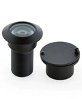 Solid Brass Door Viewer Peephole With 220 Degree View And Privacy Cover, Heavy Duty All Metal Construction, Modern Black Finish