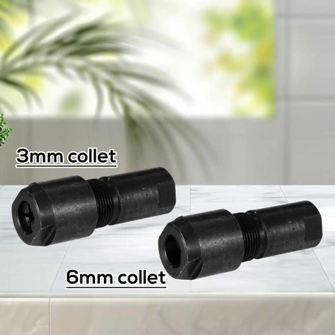 Four Piece Angle Grinder To Straight Chuck Adapter Set With 3Mm And 6Mm Collets, 5/8-11 Arbor For Grinding, Polishing, And Carving