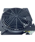 DV4650-470 Cabinet Cooling Fan 230V 50Hz Axial Airflow Fan front view, 119mm blade, 19W, black housing for electrical enclosures