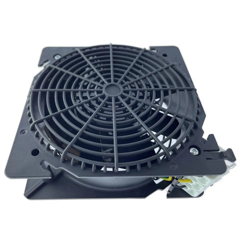 DV4650-470 Cabinet Cooling Fan 230V 50Hz Axial Airflow Fan front view, 119mm blade, 19W, black housing for electrical enclosures
