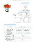 Heavy Duty DC Contactor MZJ-600S showing specifications and wiring diagram for electric truck stacker forklifts.