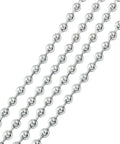 Stainless Steel Ball Chain Extension For Window Blind Vertical Replacement 10 Feet Beaded Pull Chain 4 5mm With 10 Connectors