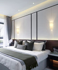 Modern bedroom with Dope Wall Sconces Set Of Two Modern Wall Mount Light Fixtures With Acrylic Shades Up Or Down Hallway Lighting