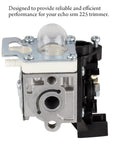 Close-up of carburetor from Carburetor And Air Cleaner Case Tune Up Kit For Echo Trimmer That Keeps Your SRM 225 Running Smooth