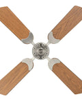 12V RV Ceiling Fan With 36 Inch Brushed Nickel Finish Four Blades Includes Switch Oak Blade Option Compact Roof Fan For Quiet Smooth Airflow