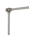 Industrial 1 Light Swing Arm Wall Lamp With Adjustable Head, Metal LED Wall Sconce, Brushed Nickel Finish, Swing Arm Detail