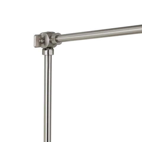 Industrial 1 Light Swing Arm Wall Lamp With Adjustable Head, Metal LED Wall Sconce, Brushed Nickel Finish, Swing Arm Detail