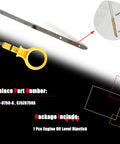 Engine Oil Level Dipstick Replacement For Ford 2.0L EcoBoost 2013-2020 with yellow handle and stainless steel core