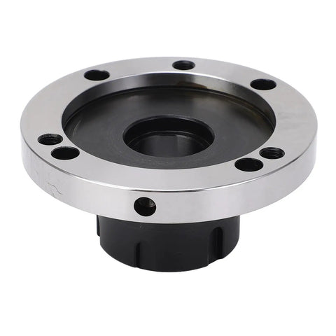Heavy Duty Carbon Steel Lathe Collet Chuck With 100mm Diameter And 42mm Height For Secure Clamping In Precision CNC Machining Tasks, showing a detailed top view.