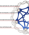 Blue MTB hydraulic brake disc set with two 160mm floating rotors for front and rear
