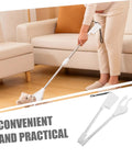 28 Inch Long Reach Grabber Tool Reacher Aid With Firm Grip And Nonslip Hold For Seniors And Pregnant Women Lightweight Plastic And Stainless Steel Pickup Tool For Kitchen Balcony And Home, used to pick up a teddy bear