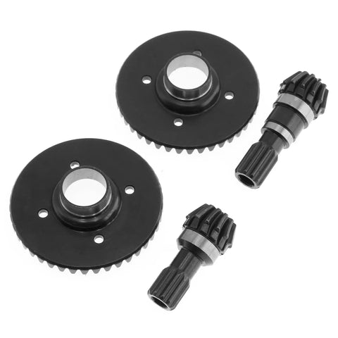 Front And Rear Differential Gear Set With 42T Ring Gear And 13T Pinion Gear Helical Teeth 20Cr Steel CNC Machined for RC Trucks