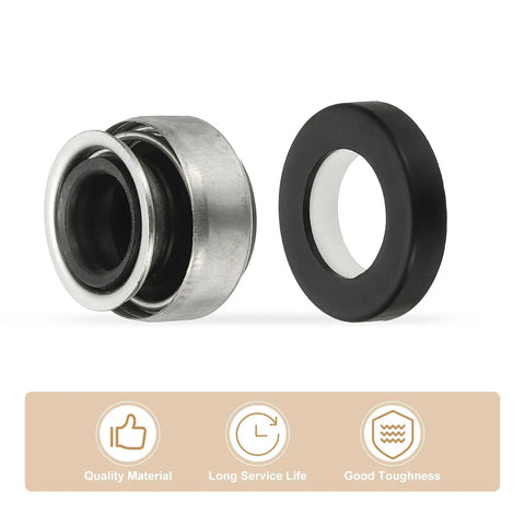 Gearhead Grade Heavy Duty Mechanical Shaft Seal Kit For Gas Water Pumps 13mm Inner Diameter 0.51 Inch Seal Replacement, black metal