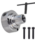5C Collet Lathe Chuck Pro Grade Plain Back Closer for Milling, 5 Inch Lathe Accessory with included wrench and bolts.