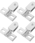 Four Pack Built Tough Heavy Duty Frameless Glass Shower Door Hinges With Bidirectional Opening Micro Adjustment Alignment Alloy Cone