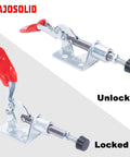 Beefy Heavy Duty Push Pull Toggle Clamp Set With Quick Release Six Piece 99 Lbs Holding Capacity for woodworking and welding