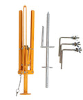 Built Tough Heavy Duty Fence Wire Dispenser For High Tension Systems, Floor Or Stud Mounted, components displayed