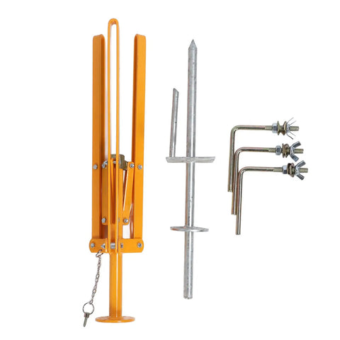 Built Tough Heavy Duty Fence Wire Dispenser For High Tension Systems, Floor Or Stud Mounted, components displayed