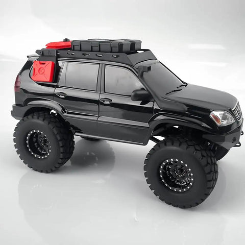 Beadlock Wheel Rims For 1 24 Scale RC Crawlers on Axial SCX24 model, black aluminum CNC, tough and lightweight design