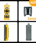Waterproof Industrial 4 Button Pushbutton Switch For Hoist Crane With Box Holder Up Down Driving Electric Control