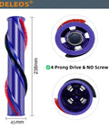Replacement Brush Roller For Dyson V6 Vacuum Cleaner Head 966084-01 Bar Assembly, 4 Prong Drive No Screw, 45mm diameter