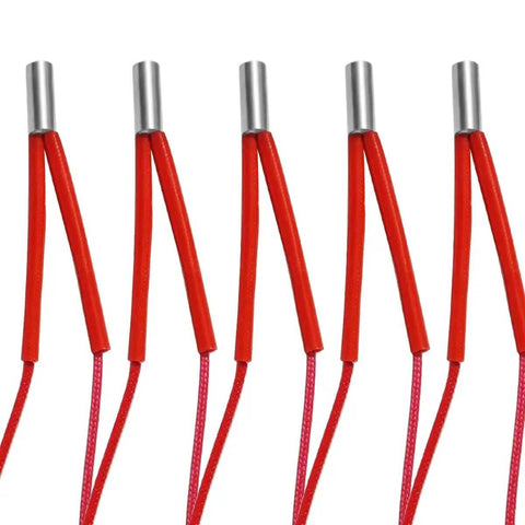 Five Pack 24V 40W Ceramic Heater Cartridge 620 Hot End For 3D Printer Models CR 10S Pro Ender 3 Pro with red wires