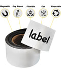 Dry Erase Magnetic Tape Roll 2 Inch By 15 Feet Reusable Label Strips No Glue No Residue Writable And Self Cut For Whiteboards