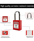 Heavy Duty Lockout Tagout Station Kit 102 Pack padlock with steel shackle and danger labels