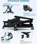 DIHOOL electric scissor lift table, 440 lb capacity, 8.07–26.97 in height, black steel frame