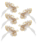 500 Pack Small Fan Shaped Price Tags With String For Clothing Jewelry Vendors Paper Tags With Writable Surface Great For Booths Crafting Stock Labels Gift Tags And Small Business Use For Your Shop. white paper fan-shaped price tags with string, shown in six bundles